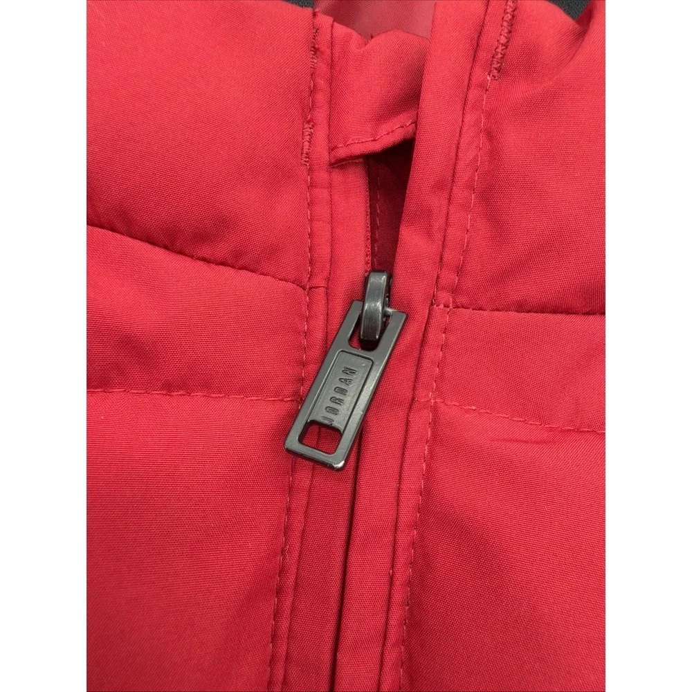 Nike Air Jordan Jumpman Boys Red & Black 2fer Puffer Jacket Sz Youth 5 (4-5 Yrs)